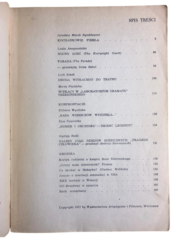 Dialog 3 marzec 1972 Miesięcznik Poświęcony Dramaturgii Współczesnej