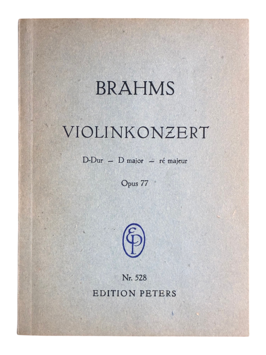 Johannes Brahms Violinkonzert D-dur - D major - ré majeur op. 77 Edition Peters Nr 528
