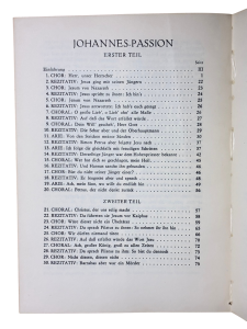 Bach Johannes Passion Edition Peters Nr 579