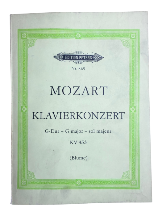 Wolfgang Amadeus Mozart Klavierkonzert G-Dur - G major - sol majeur KV 453 Edition Peters Nr 869