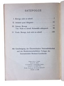 Anton Bruckner Sinfonie Nr. 4 Edition Peters Nr 9704