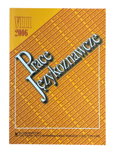 Prace Językoznawcze VIII 2006 Maria Biolik