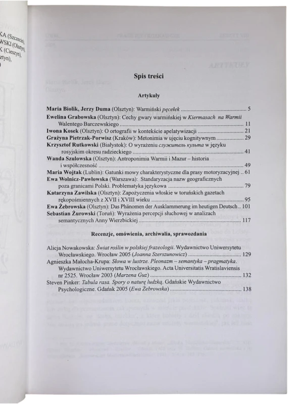 Prace Językoznawcze VIII 2006 Maria Biolik