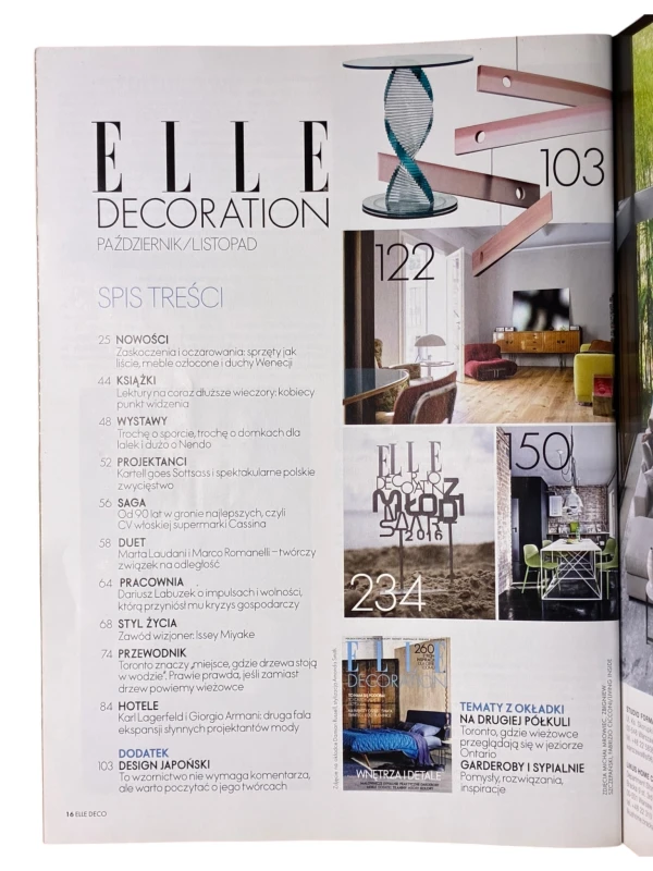 ELLE Decoration nr 5/2016 – październik/listopad 2016